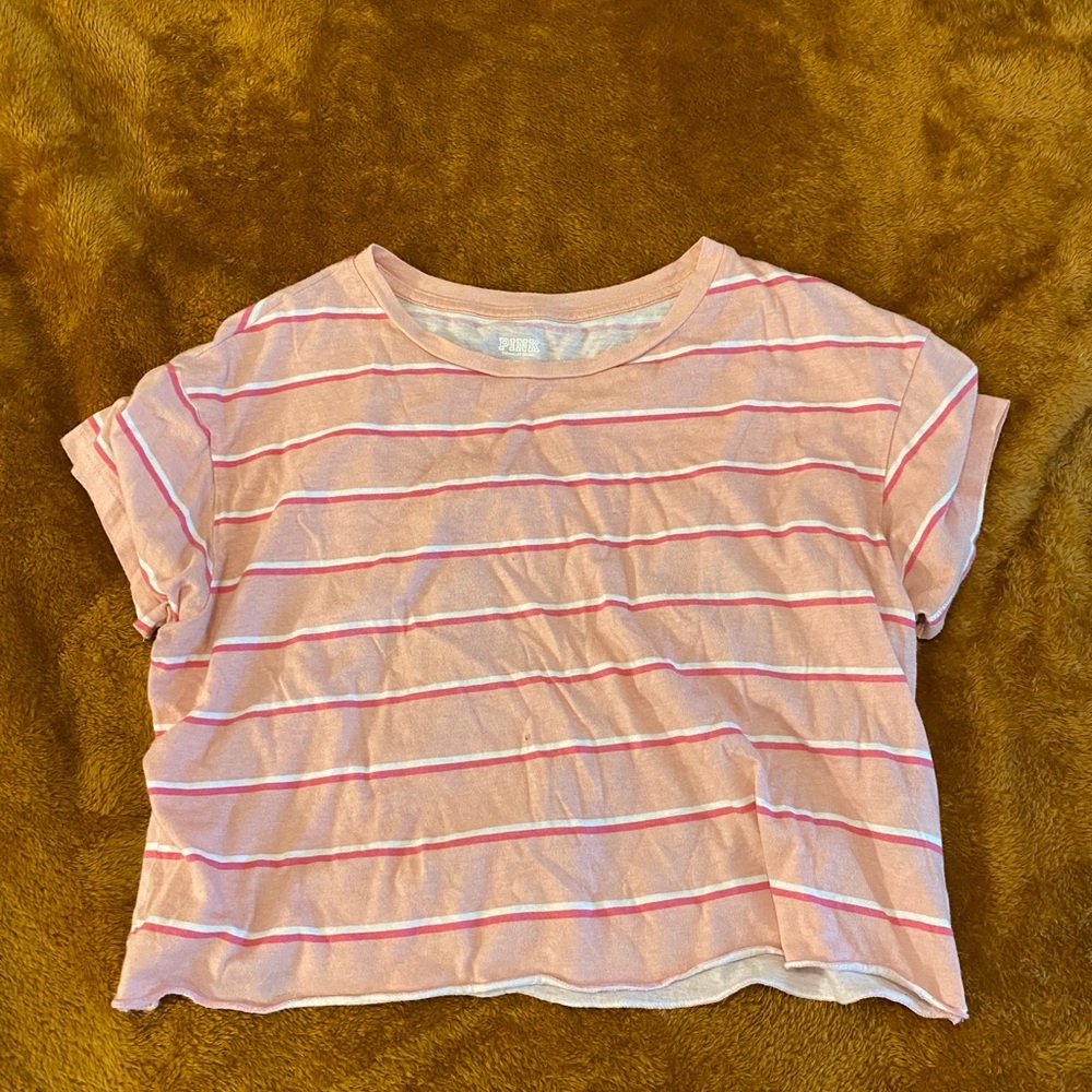 PINK oversized crop tee